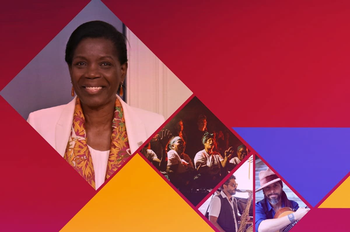 cartaz com participantes