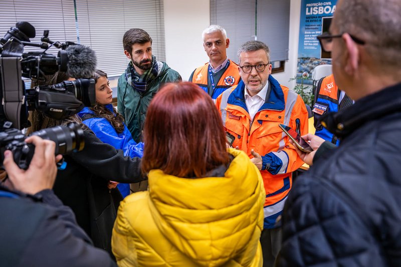 Carlos Moedas acompanhou o evoluir da situação relacionada com as atuais condições meteorológicas - Centro de Coordenação Operacional Municipal