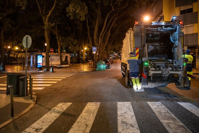 Recolha de resíduos em Lisboa