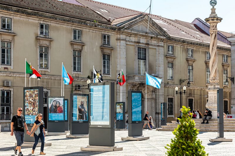 The exhibition "Shared Lives, Shared Future" celebrates the 80th anniversary of the United Nations and the 70th anniversary of Portugal's accession to the UN