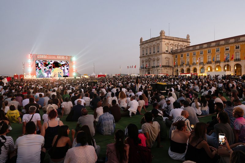 No Terreiro do Paço poderá acompanhar os principais jogos da competição num espaço de acesso livre com ecrã de grandes dimensões