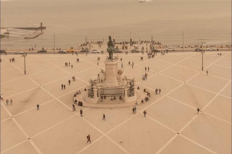 Poeiras do Sara a caminho de Lisboa