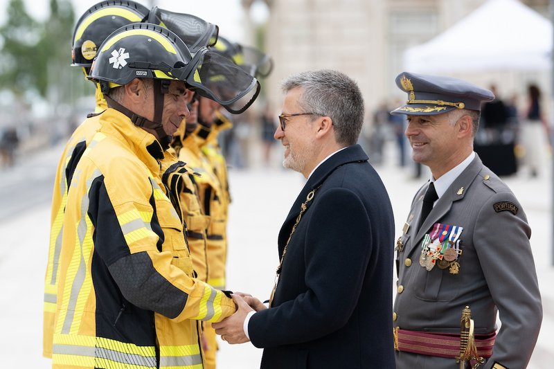 “O Regimento de Sapadores Bombeiros de Lisboa faz parte da nossa alma. Faz parte da identidade de Lisboa”, afirmou Carlos Moedas