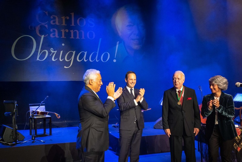 António Costa, Fernando Medina e Graça Fonseca, na homenagem a Carlos do Carmo (Foto: Clara Azevedo)